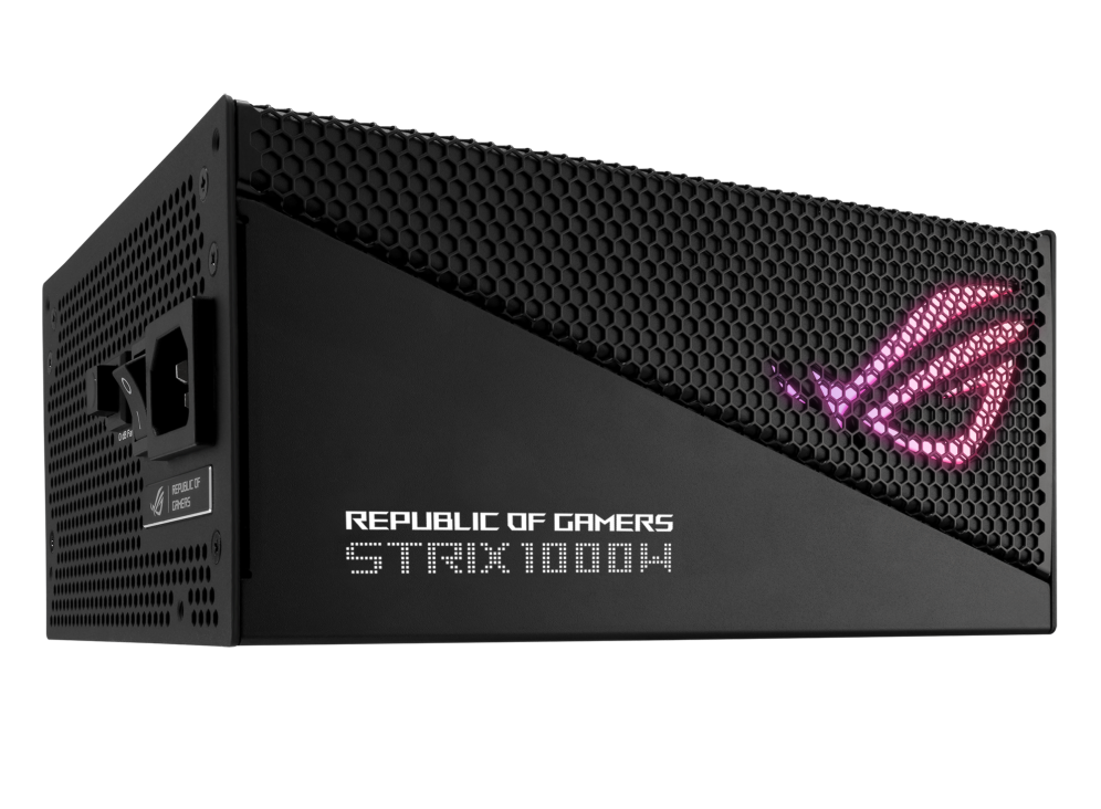 ASUS ROG Strix 1000W Gold Aura Edition, Aluminum Case, OG Heatsinks, Axial-tech Fan Design, Dual Ball Fan Bearings, dB Technology