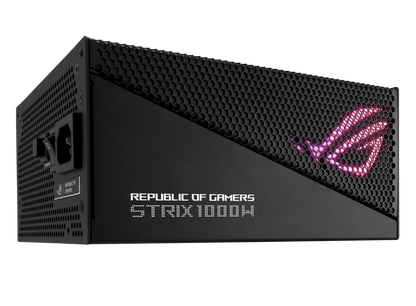 ASUS ROG Strix 1000W Gold Aura Edition, Aluminum Case, OG Heatsinks, Axial-tech Fan Design, Dual Ball Fan Bearings, dB Technology