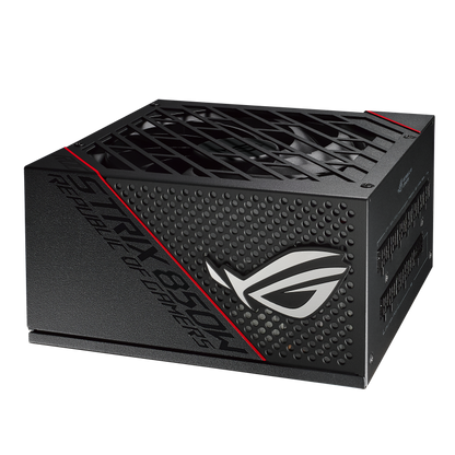 ASUS ROG Strix 850W Edition PSU, ROG Heatsinks, Axial-tech, Fan Design, Dual Ball Fan Bearings, 0dB Technology