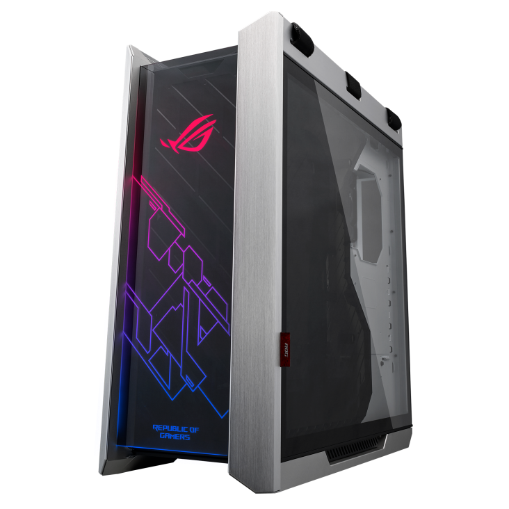 ASUS ROG Strix Helios RGB ATX/EATX mid-tower gaming case WHITE Edition with tempered glass, aluminum frame, GPU braces, 420mm radiator support and Aura Sync