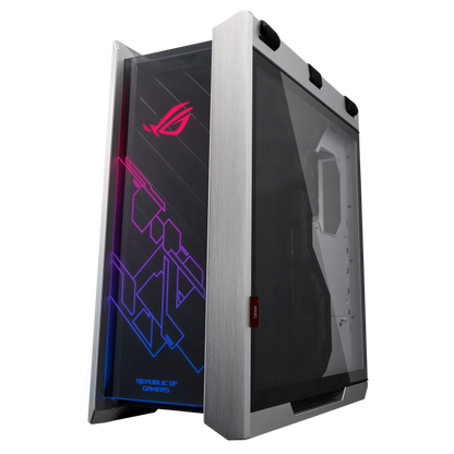 ASUS ROG Strix Helios RGB ATX/EATX mid-tower gaming case WHITE Edition with tempered glass, aluminum frame, GPU braces, 420mm radiator support and Aura Sync