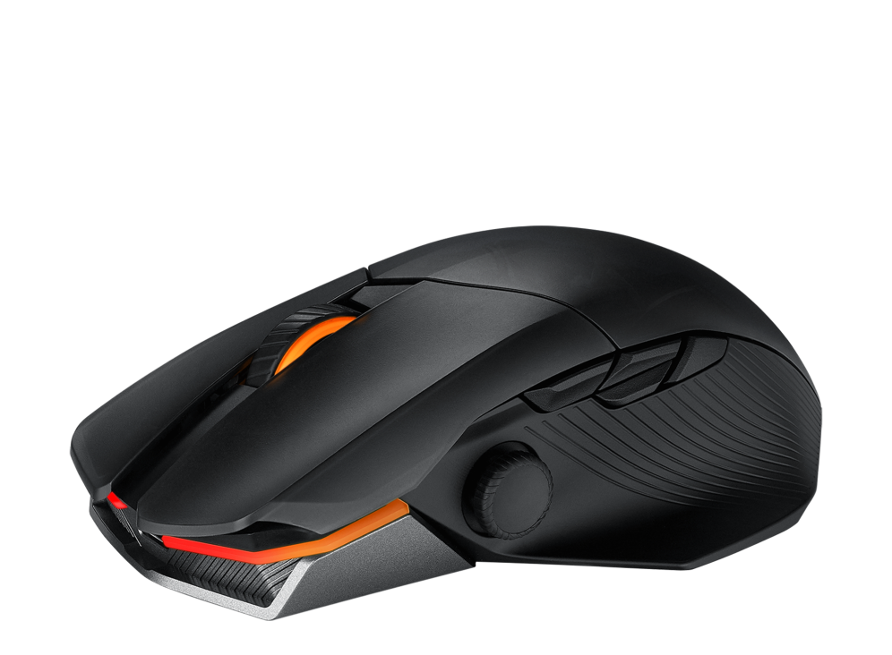 ASUS ROG Chakram X wireless RGB gaming mouse with next-gen 36,000 dpi ROG AimPoint optical sensor, 8000 Hz polling rate, low-latency tri-mode connectivity