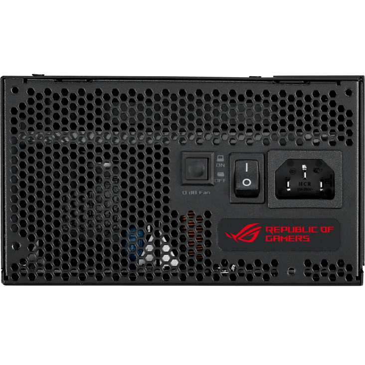 ASUS ROG Strix 850W Edition PSU, ROG Heatsinks, Axial-tech, Fan Design, Dual Ball Fan Bearings, 0dB Technology