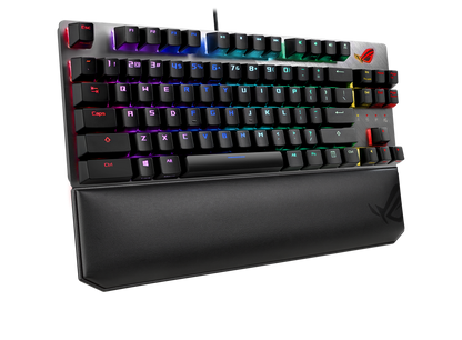 ASUS ROG Strix Scope NX TKL Deluxe wired mechanical RGB gaming keyboard for FPS games, with ROG NX switches, aluminum frame, and Aura Sync lighting