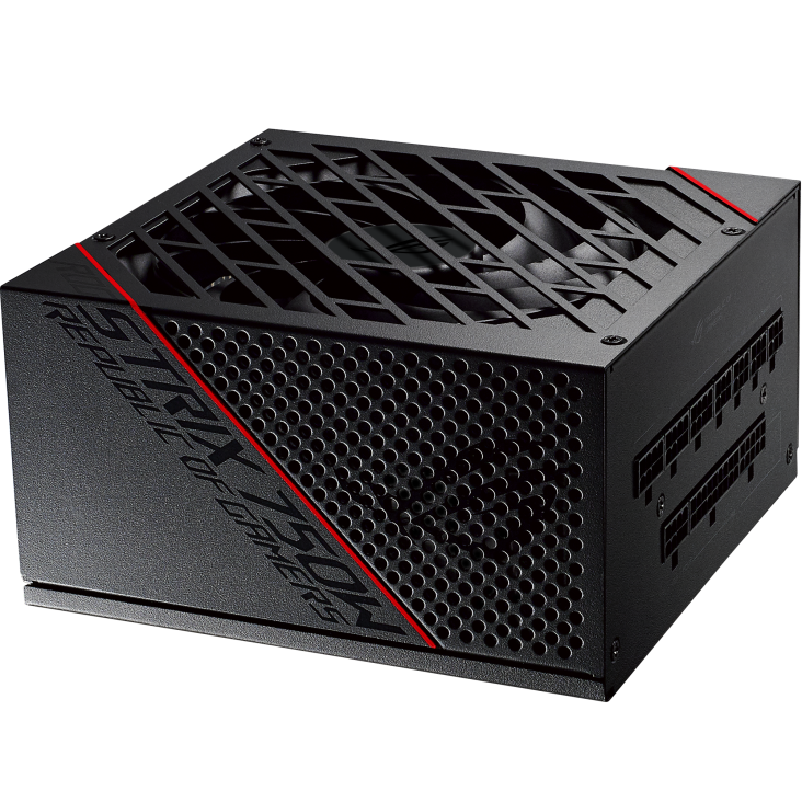 ASUS ROG Strix 750W Gold PSU, ROG Heatsinks , Axial-tech, Fan Design, Dual Ball Fan Bearings, 0dB Technology