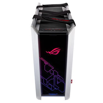 ASUS ROG Strix Helios RGB ATX/EATX mid-tower gaming case WHITE Edition with tempered glass, aluminum frame, GPU braces, 420mm radiator support and Aura Sync