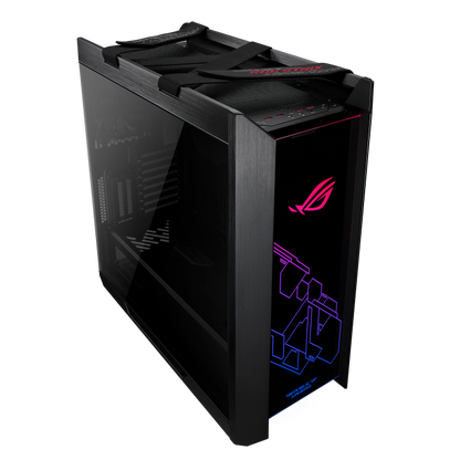 ASUS ROG Strix Helios RGB ATX/EATX mid-tower gaming case with tempered glass, aluminum frame, GPU braces, 420mm radiator support and Aura Sync