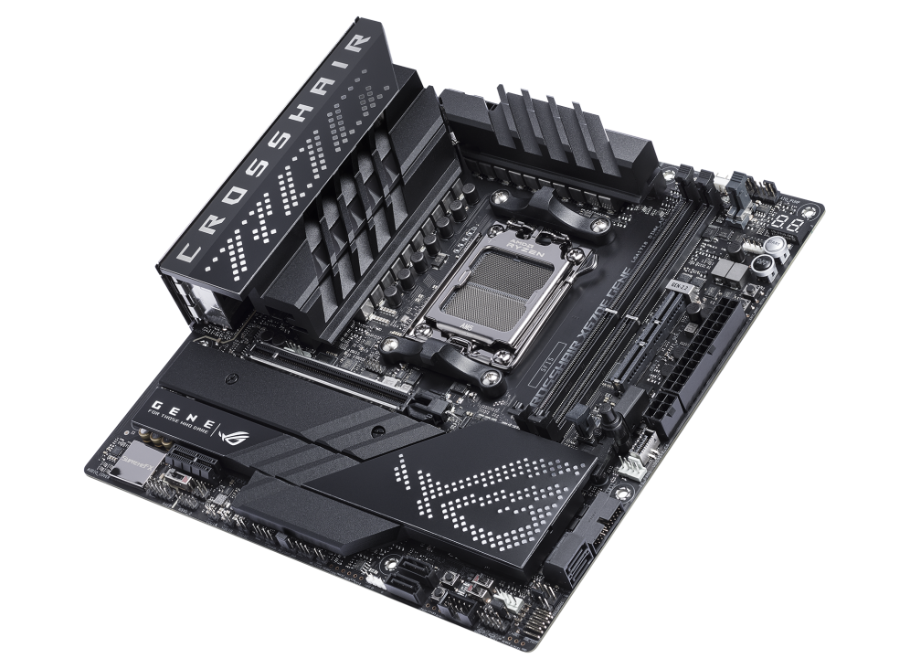 ASUS ROG Crosshair X670E Gene AMD Socket AM5 for AMD Ryzen™ 7000 Series Desktop Processors*, DDR5 Memory, PCIe. 5.0,ROG GEN-Z.2