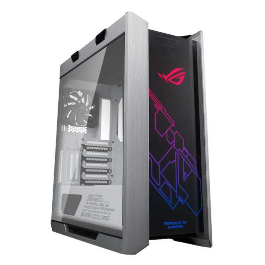 ASUS ROG Strix Helios RGB ATX/EATX mid-tower gaming case WHITE Edition with tempered glass, aluminum frame, GPU braces, 420mm radiator support and Aura Sync
