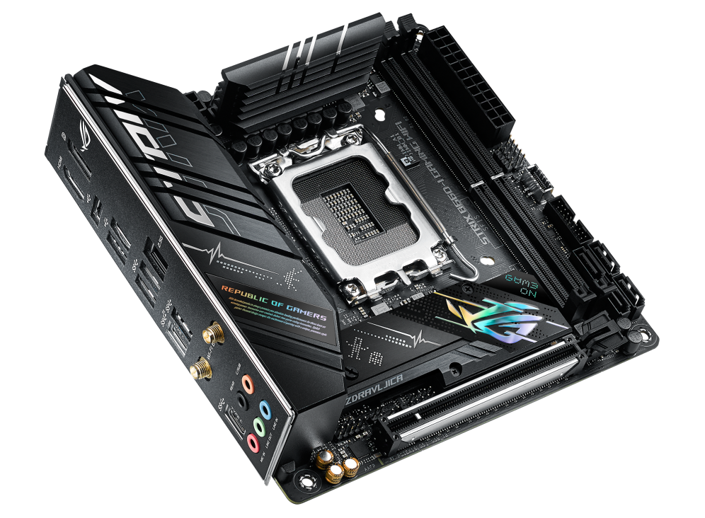 ASUS ROG STRIX B660-I GAMING WIFI,Intel® LGA 1700 socket: Ready for 13th Gen Intel® Core™ Processors and 12th Gen Intel® Core™, Pentium® Gold, and Celeron® Processors, Optimal Power Solution