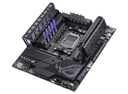 ASUS ROG Crosshair X670E Gene AMD Socket AM5 for AMD Ryzen™ 7000 Series Desktop Processors*, DDR5 Memory, PCIe. 5.0,ROG GEN-Z.2