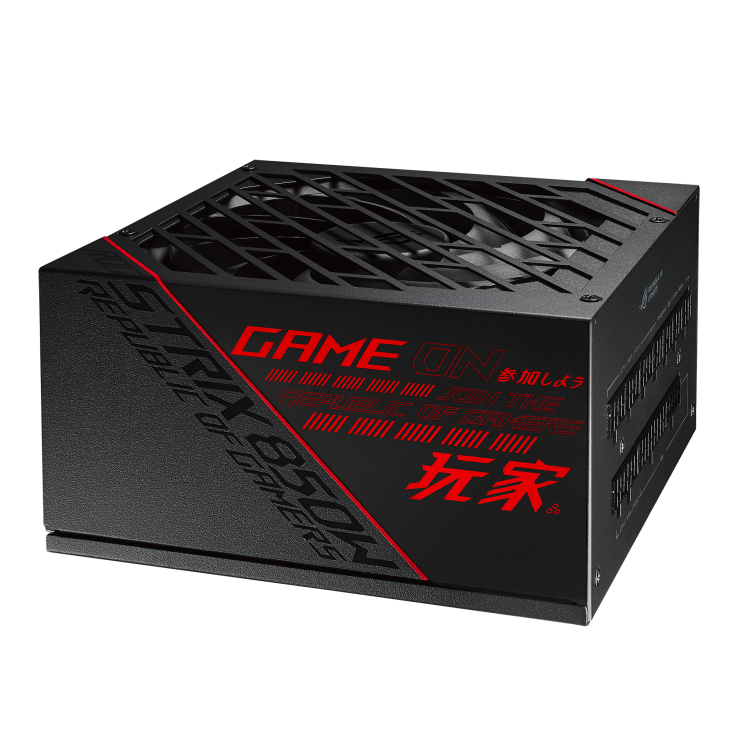 ASUS ROG Strix 850W Edition PSU, ROG Heatsinks, Axial-tech, Fan Design, Dual Ball Fan Bearings, 0dB Technology