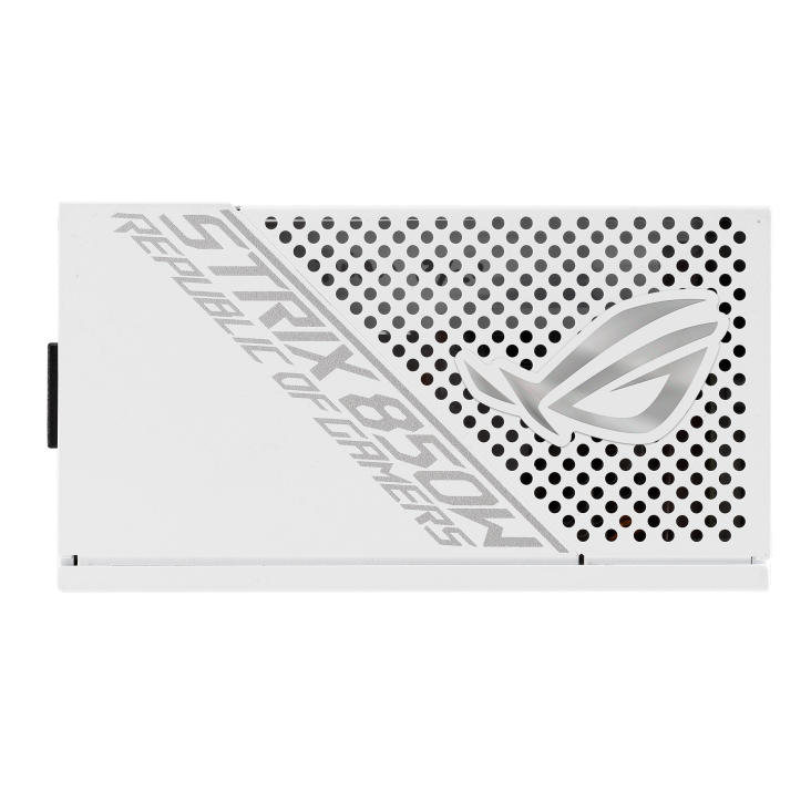 ASUS ROG Strix 850W White Edition PSU, ROG Heatsinks, Axial-tech, Fan Design, Dual Ball Fan Bearings, 0dB Technology