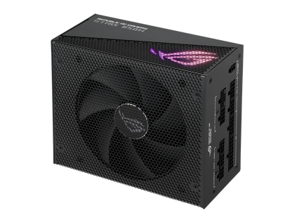 ASUS ROG Strix 850W Gold Aura Edition, Aluminum Case, OG Heatsinks, Axial-tech Fan Design, Dual Ball Fan Bearings, dB Technology