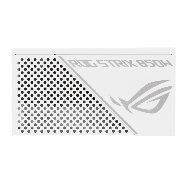 ASUS ROG Strix 850W White Edition PSU, ROG Heatsinks, Axial-tech, Fan Design, Dual Ball Fan Bearings, 0dB Technology