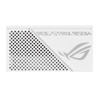 ASUS ROG Strix 850W White Edition PSU, ROG Heatsinks, Axial-tech, Fan Design, Dual Ball Fan Bearings, 0dB Technology