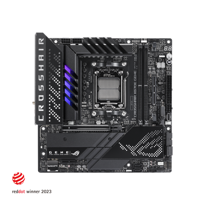 ASUS ROG Crosshair X670E Gene AMD Socket AM5 for AMD Ryzen™ 7000 Series Desktop Processors*, DDR5 Memory, PCIe. 5.0,ROG GEN-Z.2