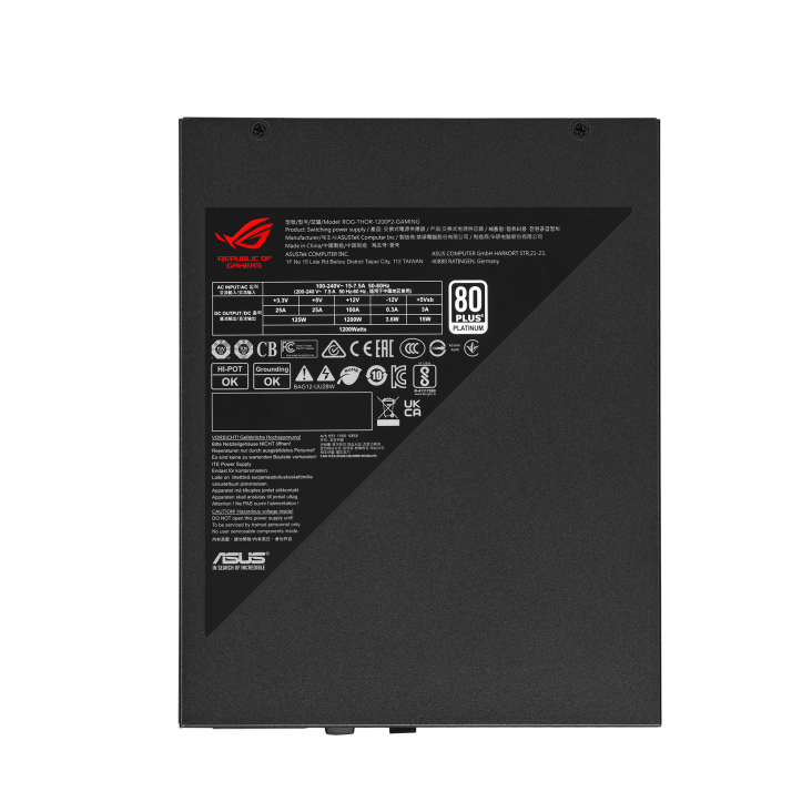 ASUS ROG Thor 1200W Platinum II, ROG Thermal Solution, 80Plus Platinum, 100-240Vac