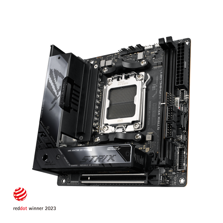 ASUS STRIX X670E-I GAMING WIFI, AMD Socket AM5 for AMD Ryzen™ 7000 Series Desktop ProcessorsPCIe 5.0, ROG FPS-II Card