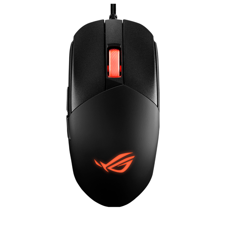 ASUS ROG Strix Impact III 59-gram wired RGB gaming mouse, 12,000-dpi optical sensor, near-zero click latency, swappable mouse switch sockets, ROG Micro Mouse Switches, ROG Paracord, 100% PTFE mouse feet, and a durable design.