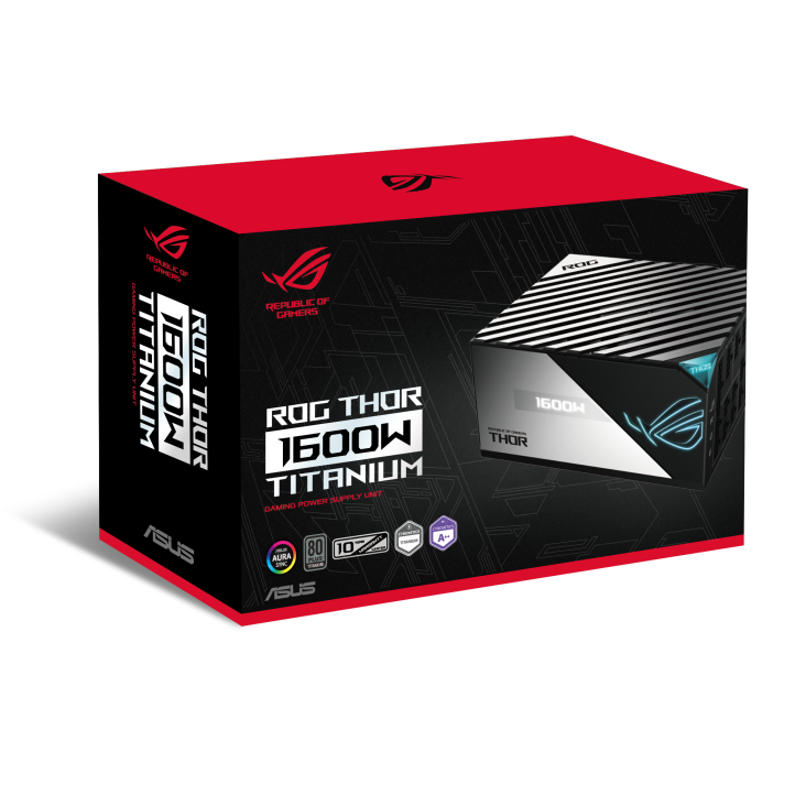 ASUS ROG Thor 1600W Titanium, 80Plus Titanium, MB 24/20-pin x 1 CPU 4+4-pin x 2 PCI-E 16-pin x 1 PCI-E 6+2-pin x 10 SATA x 12 PERIPHERAL x 6