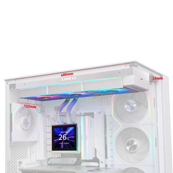 LIAN-LI HYDROSHIFT II LCD-S 360 with CL wireless fans Black | White