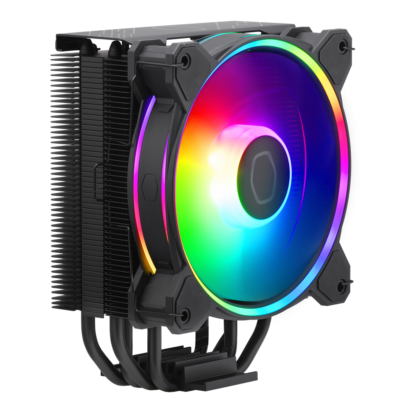 Cooler Master HYPER 212 HALO BLACK MF120 Halo² Fan, Dual Loop ARGB, Aluminum Top Cover, 4 Copper Heat Pipes, 154mm (H) for AMD Ryzen AM5/AM4, Intel LGA1700/1200 (RR-S4KK-20PA-R1)