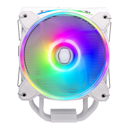 Cooler Master HYPER 212 HALO WHITE MF120 Halo² Fan, Dual Loop ARGB, Aluminum Top Cover, 4 Copper Heat Pipes, 154mm (H) for AMD Ryzen AM5/AM4, Intel LGA1700/1200  (RR-S4WW-20PA-R1)