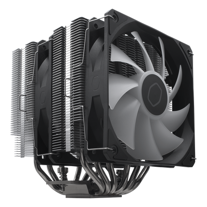 Cooler Master HYPER 620S Automatic ARGB,  Controllable lighting,  Dual tower heat sink,  6 nickel-plated heat pipes,  Minimal height,  High-performance Cryofuze (RR-D6NA-17PA-R1)