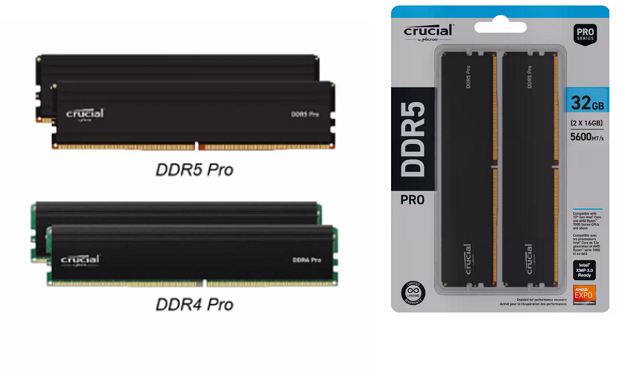 Crucial RAM 32Go Kit (2x16Go) DDR5 5600MHz (ou 5…