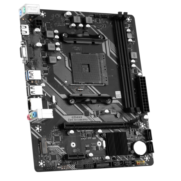 EMAXX EMX-B450M-PRO AMD Motherboard ® B450 Chipset,Socket AM4 Processor,Dual DDR4, 2*DIMM