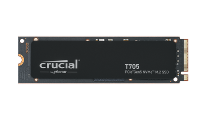 CRUCIAL T705 - 2TB M.2 2280 NVMe PCIe Gen 5x4 SSD - 14,500MB/s Read, 12,700MB/s Write