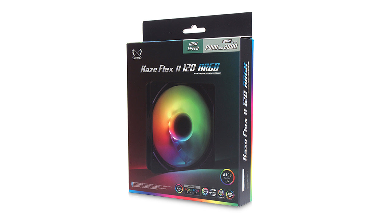 Scythe Kaze Flex II 120 ARGB 120mm 2000 RPM Case Fan