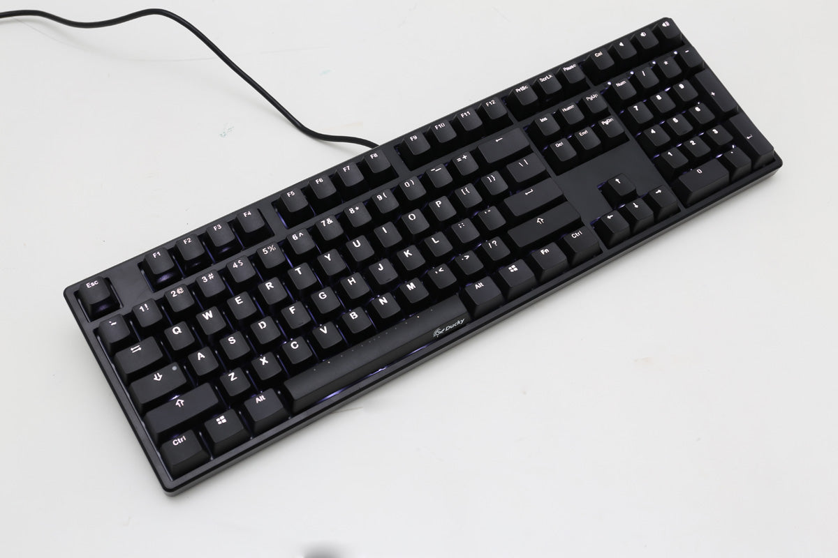 DUCKY One White LED Double Shot ABS Mechanical Keyboard White LED, Cherry MX Blue(DKON1508S-CUSADAAW1)