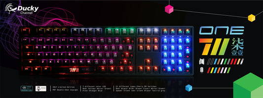 DUCKY One 711 Multi LED Double Shot PBT Mechanical Keyboard  Limited Edition (Multi Cherry MX)