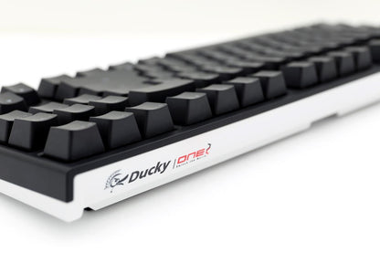 DUCKY One 2 RGB TKL MX BLUE RGB LED Double Shot PBT Mechanical Keyboard Black top white bottom, RGB LED (DKON1787ST-CUSPDAZT1)