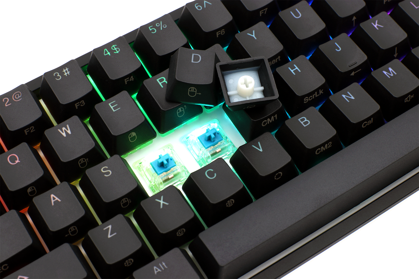 Ducky One 2 Mini v2 RGB LED 60% Double Shot PBT Mechanical Keyboard MX BROWN