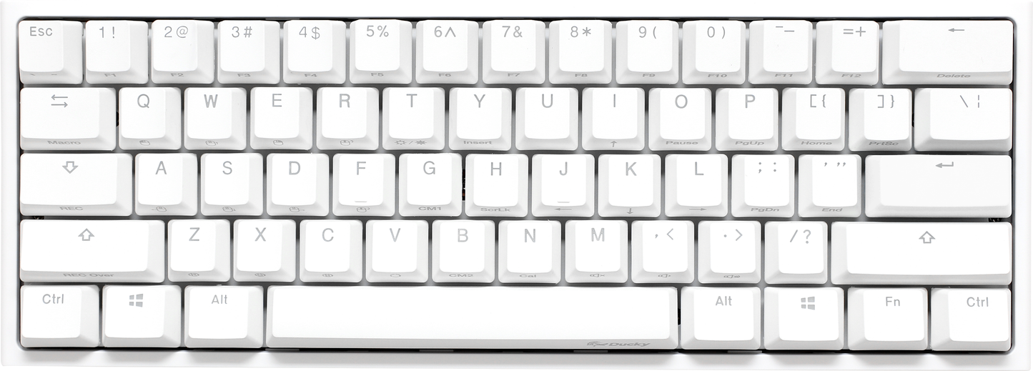 Ducky One 2 Mini Pure White - RGB LED 60% Double Shot PBT Mechanical Keyboard