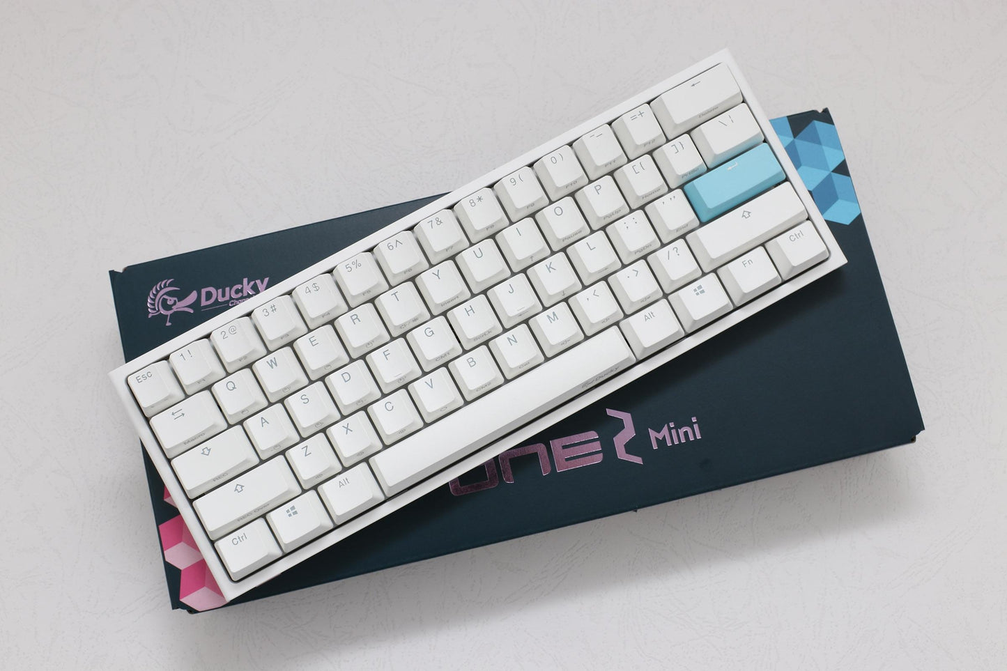 Ducky One 2 Mini Pure White - RGB LED 60% Double Shot PBT Mechanical Keyboard