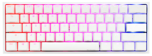 Ducky One 2 Mini Pure White - RGB LED 60% Double Shot PBT Mechanical Keyboard