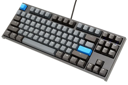 DUCKY One 2 Skyline TKL Double Shot PBT Mechanical Keyboard MX Blue (DKON1887-CUSPDZHBS) PBT, Dark grey keycaps, Grey case, Non LED