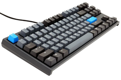 DUCKY One 2 Skyline TKL Double Shot PBT Mechanical Keyboard MX Blue (DKON1887-CUSPDZHBS) PBT, Dark grey keycaps, Grey case, Non LED