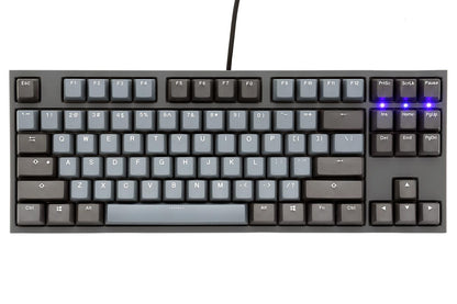 DUCKY One 2 Skyline TKL Double Shot PBT Mechanical Keyboard MX Blue (DKON1887-CUSPDZHBS) PBT, Dark grey keycaps, Grey case, Non LED