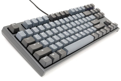 DUCKY One 2 Skyline TKL Double Shot PBT Mechanical Keyboard MX Blue (DKON1887-CUSPDZHBS) PBT, Dark grey keycaps, Grey case, Non LED