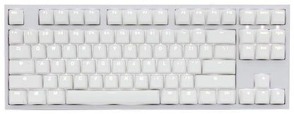 DUCKY One 2 White Case White LED TKL Double Shot PBT MX BROWN Mechanical Keyboard (DKON1887S-BUSPDWZW1)