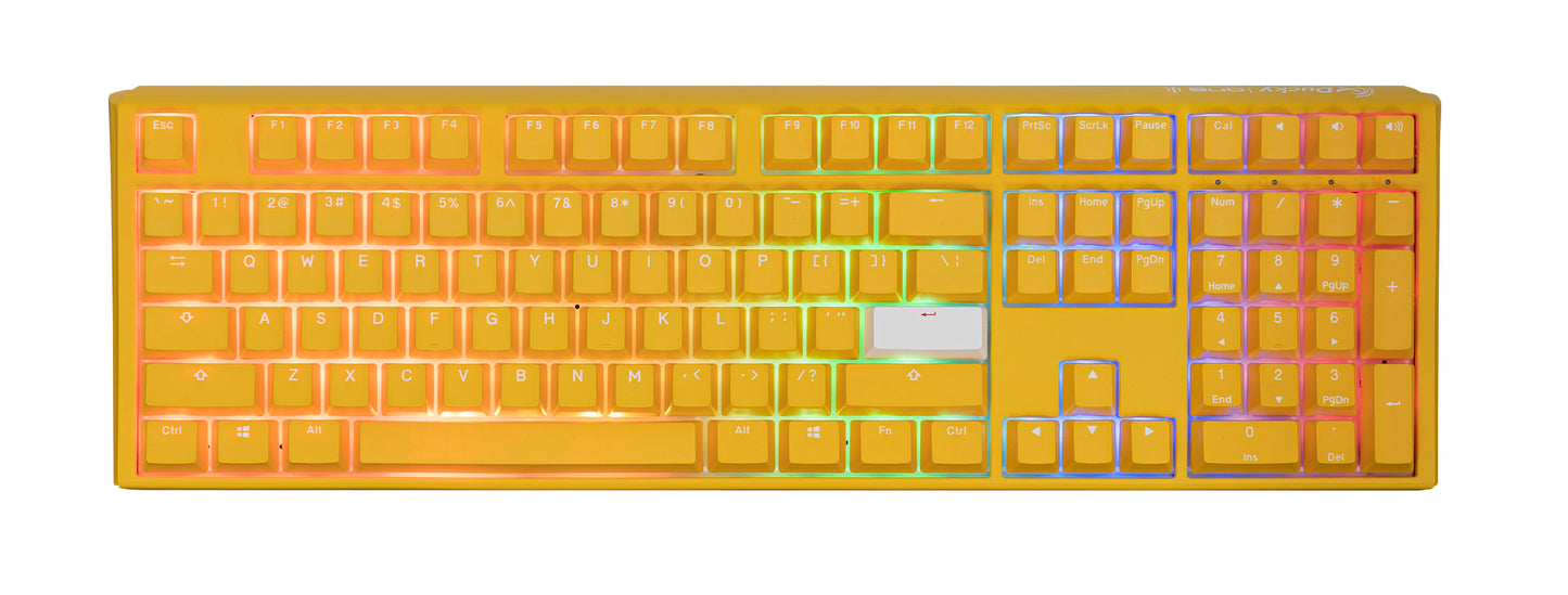 Ducky One 3 Yellow Hotswap RGB Double Shot PBT QUACK Mechanical Keyboard