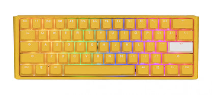 Ducky YELLOW One 3 Mini 60% Hotswap RGB Double Shot PBT QUACK Mechanical Keyboard