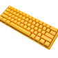 Ducky YELLOW One 3 Mini 60% Hotswap RGB Double Shot PBT QUACK Mechanical Keyboard