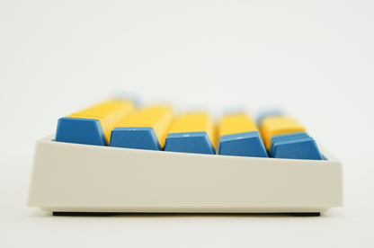 Leopold FC660M Yellow/Blue PD White Case 65% Double Shot PBT Mechanical Keyboard