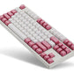 Leopold FC750R White/Pink PD TKL Double Shot PBT Mechanical Keyboard, with Cherry MX clear switch (FC750RW/ELPPD)